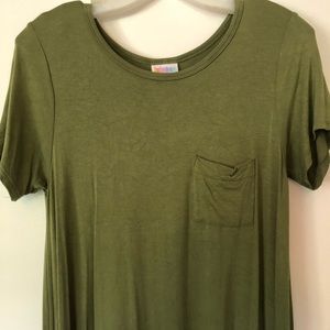 LuLaRoe XS Carly Solid olive green